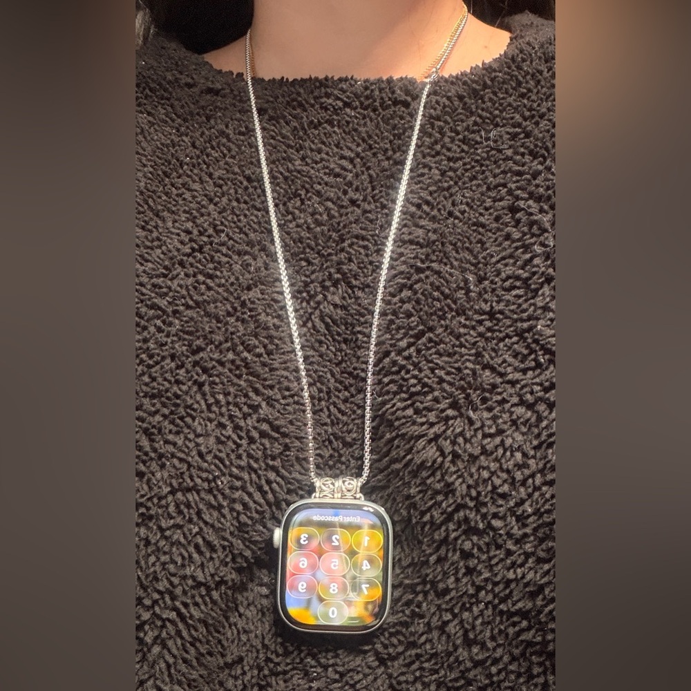 2 Silver Smartphone Necklace Accessory - Picture 2 of 2